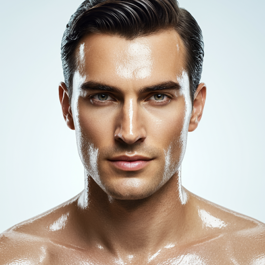 Radiant male skin after booster - Luxia Skin boosters
